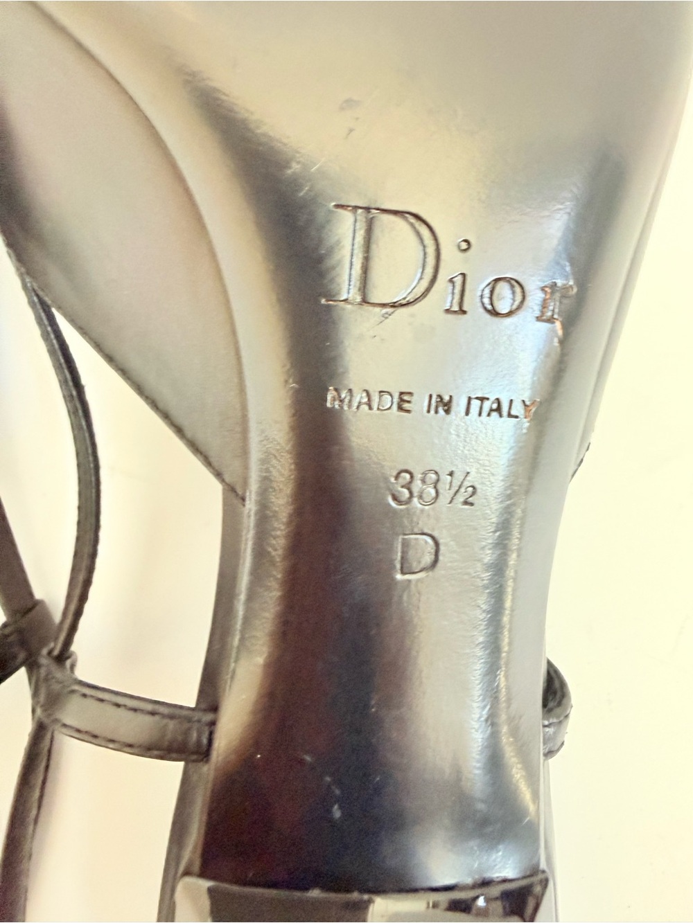 Christian Dior D Trick Slingback Pumps 38.5 Black CD Buckle Galliano 2004 - Picture 10 of 11
